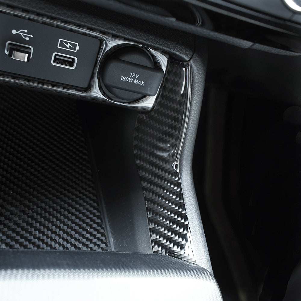 2022+ Civic Carbon Fiber Center Console Accent Pieces