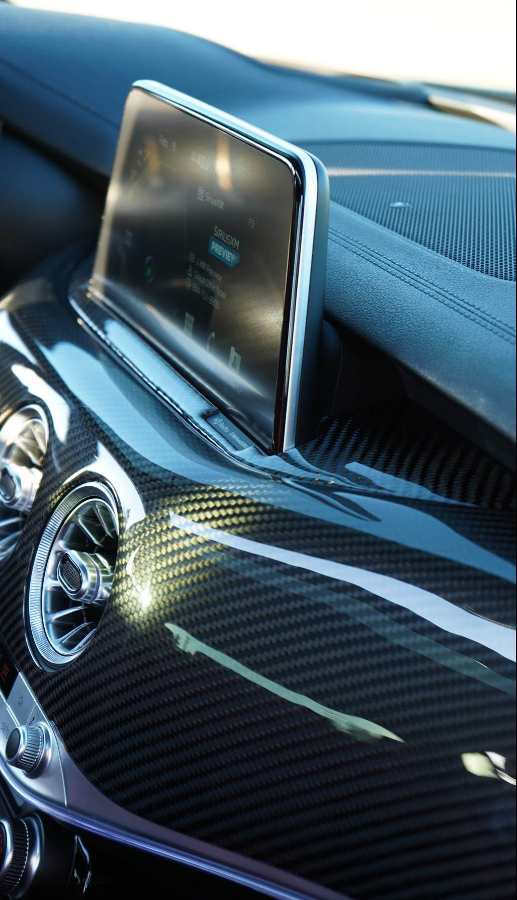 2017+ Kia Stinger Carbon Fiber Display Frame Trim