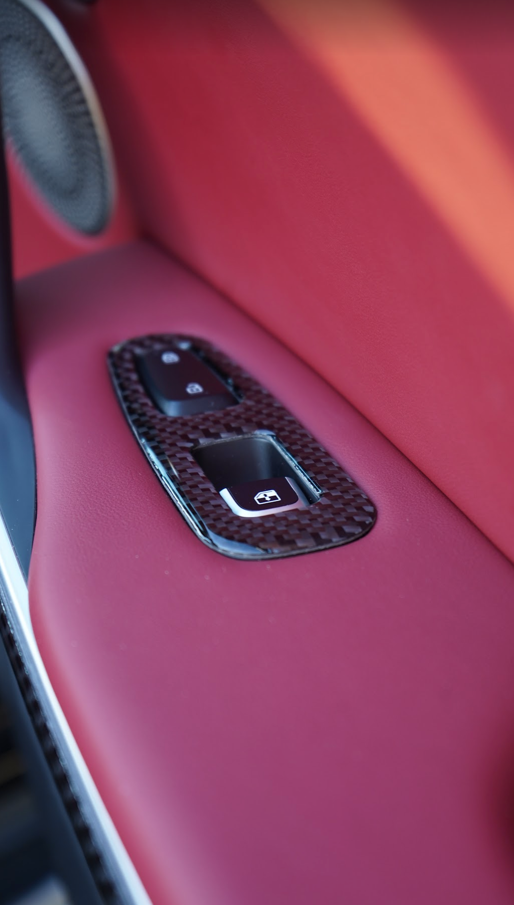 2017+ Kia Stinger Carbon Fiber Window Switch Trim