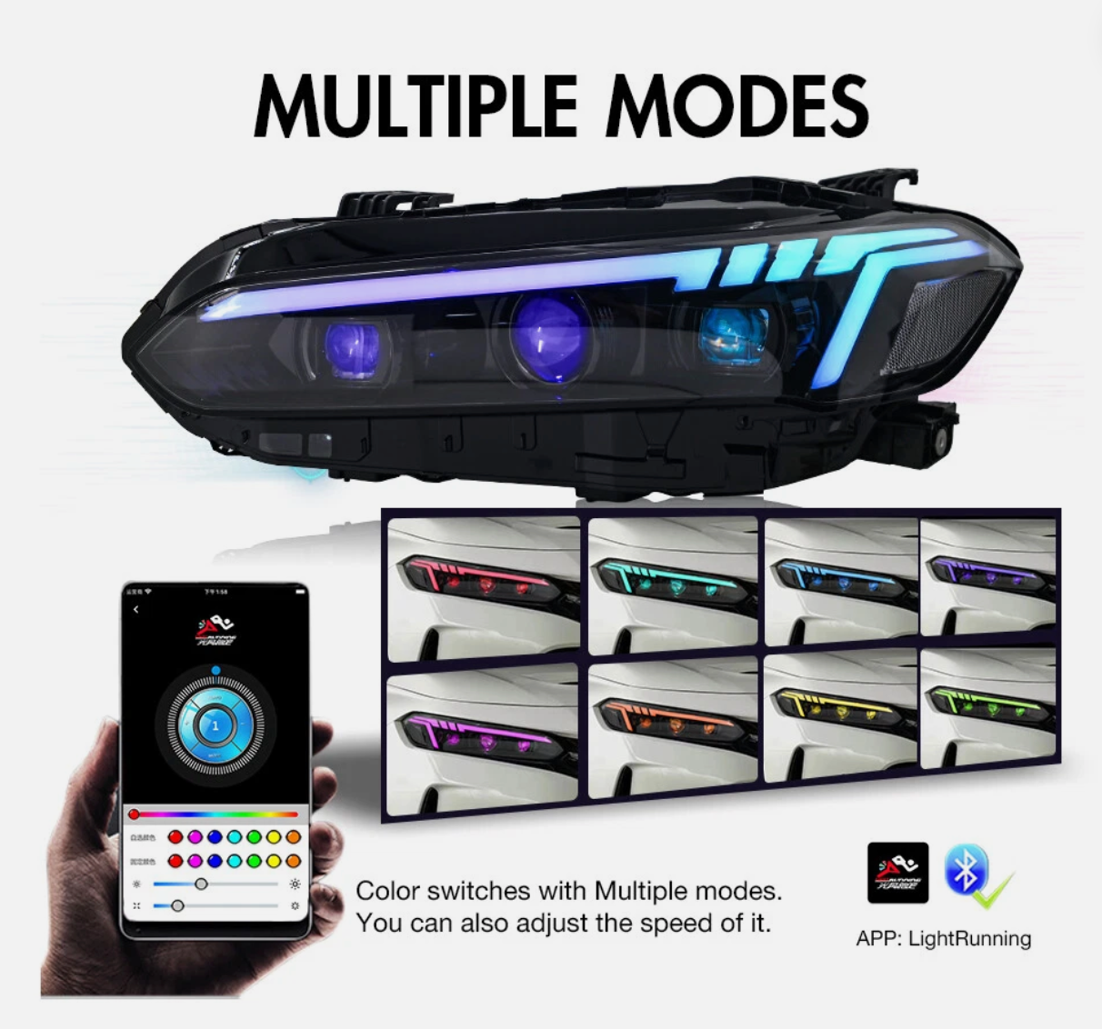 2022+ Honda Civic Sequential LED V1 RGB Headlights