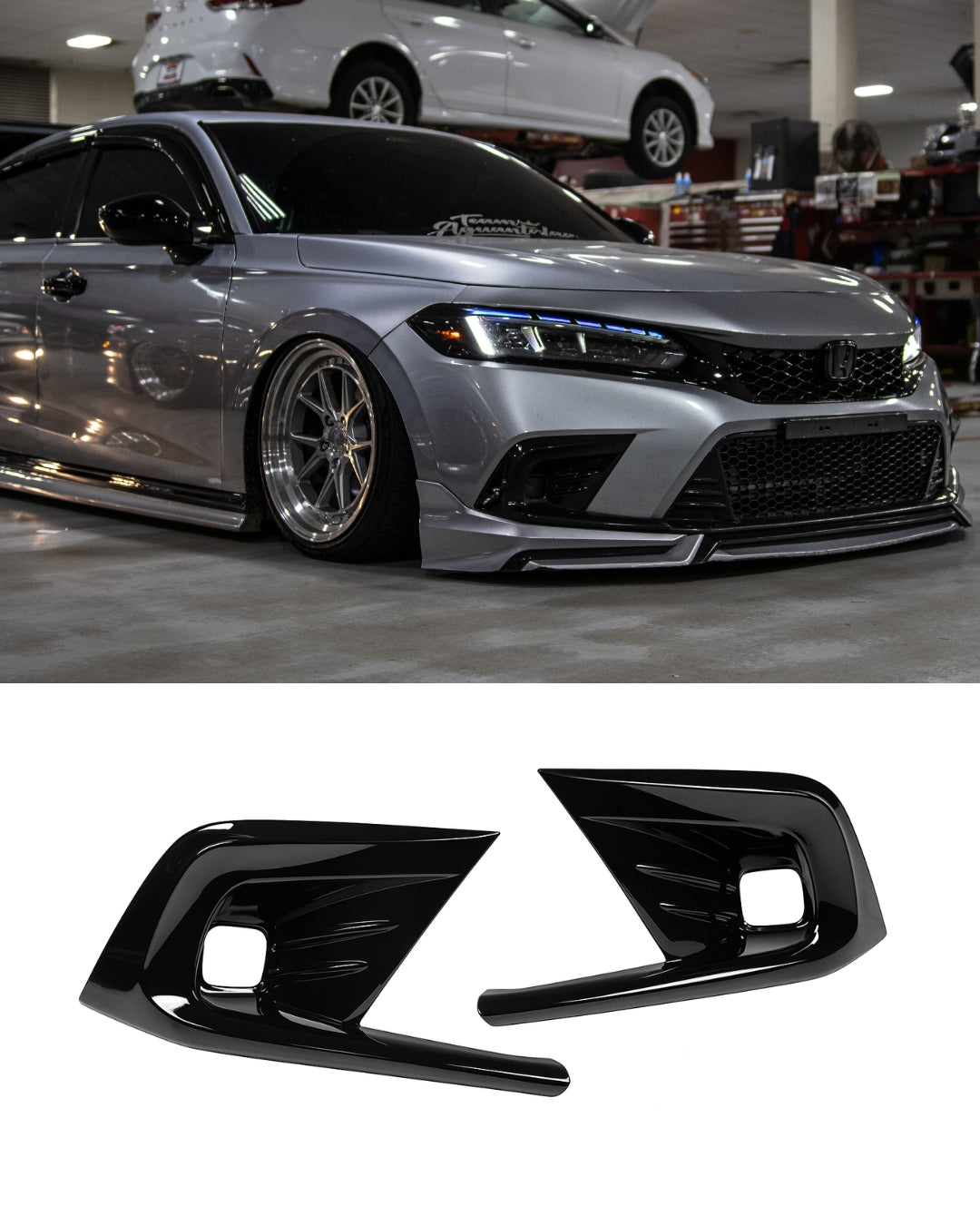 2022-2024 Honda Civic Gloss Black Fog Light Covers