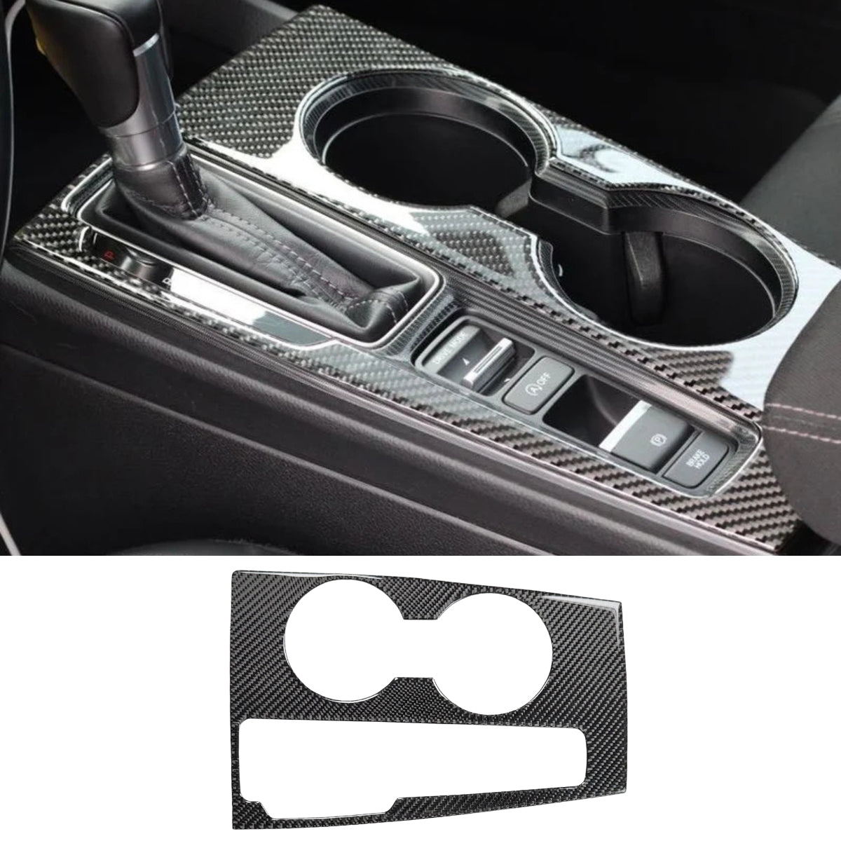 2022+ Civic Carbon Fiber Automatic Shifter Trim