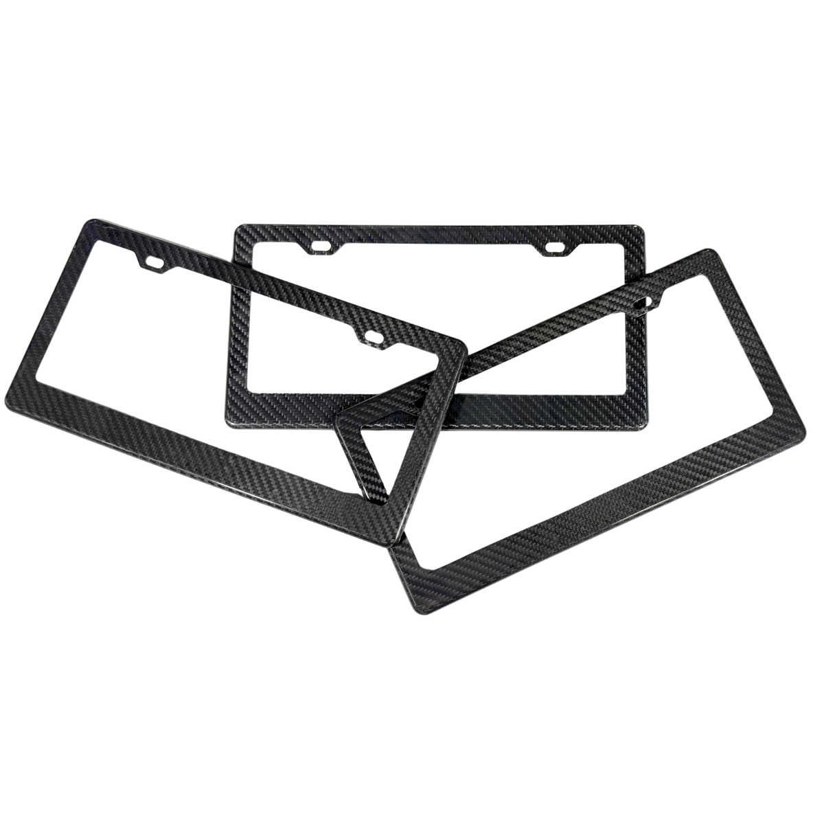 Carbon fiber license plate frame