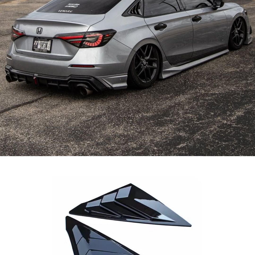 2022+ Civic Gloss Black Window Louvers