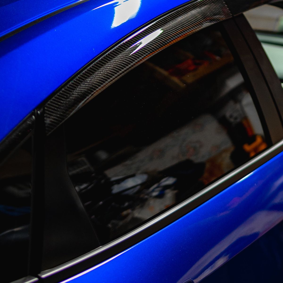 Synth Carbon 2016+ Civic Sedan/Si Carbon Fiber Window Visors (ceramic coated)