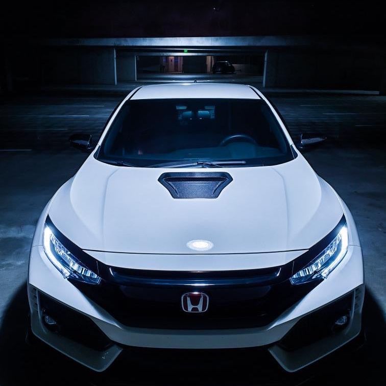 Synth Carbon Carbon Fiber Hood Scoop For FK8 Type R 2017+