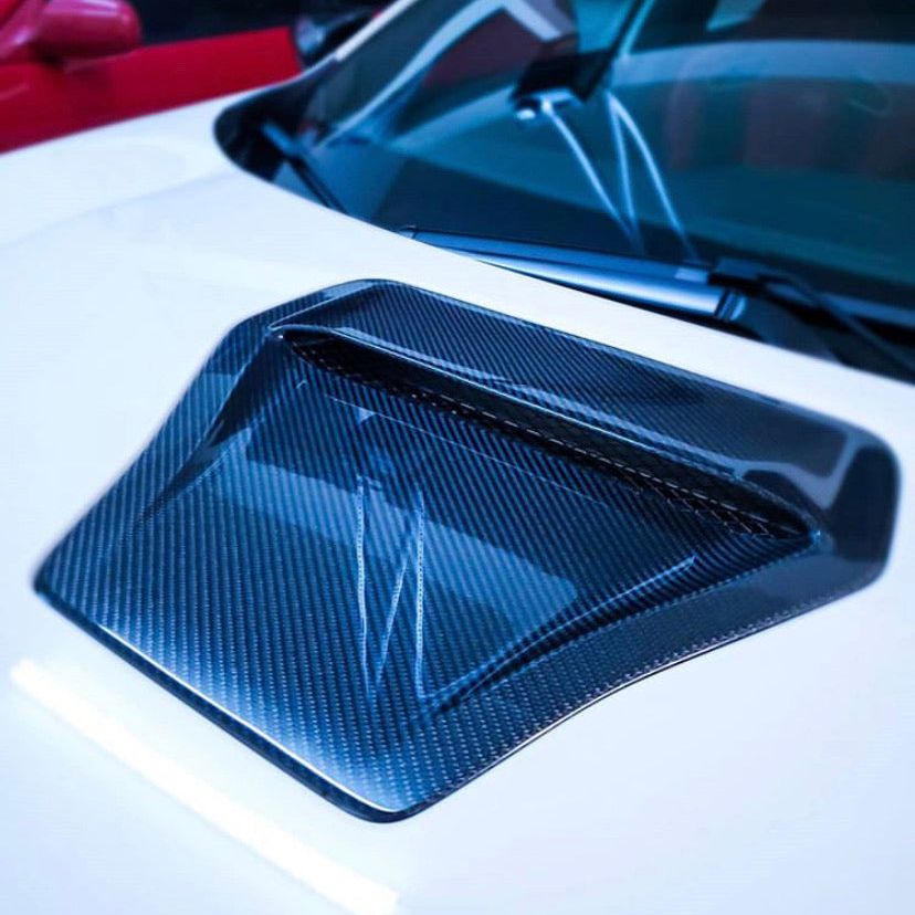 Synth Carbon Carbon Fiber Hood Scoop For FK8 Type R 2017+
