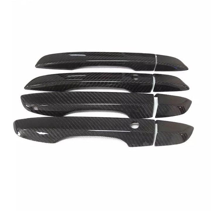 Synth Carbon Carbon Fiber Ceramic Coated Door Handle Add Ons (4 Doors) for 2016 + Civic X Sedan/Hatchback/Type R