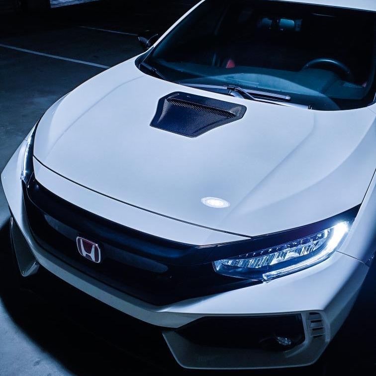Synth Carbon Carbon Fiber Hood Scoop For FK8 Type R 2017+