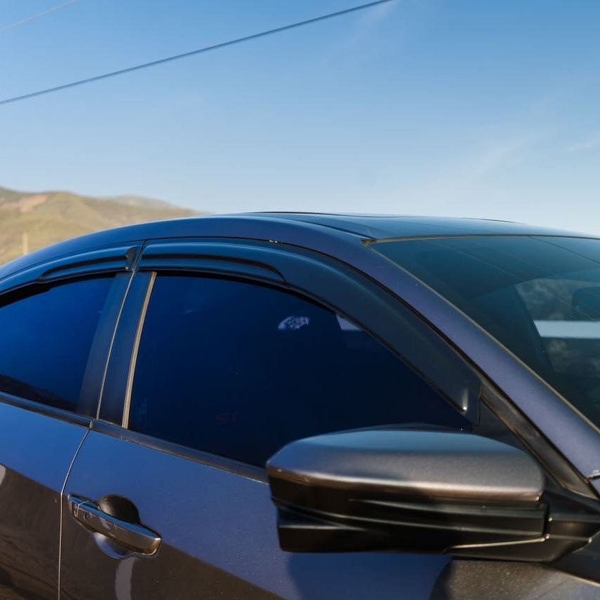 2016-2021 Civic Sedan/Hatchback Gloss Black Mugen Style Visors