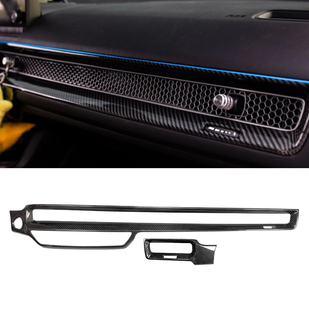 2022+ Civic Dry Carbon Fiber Full Dashboard Kit