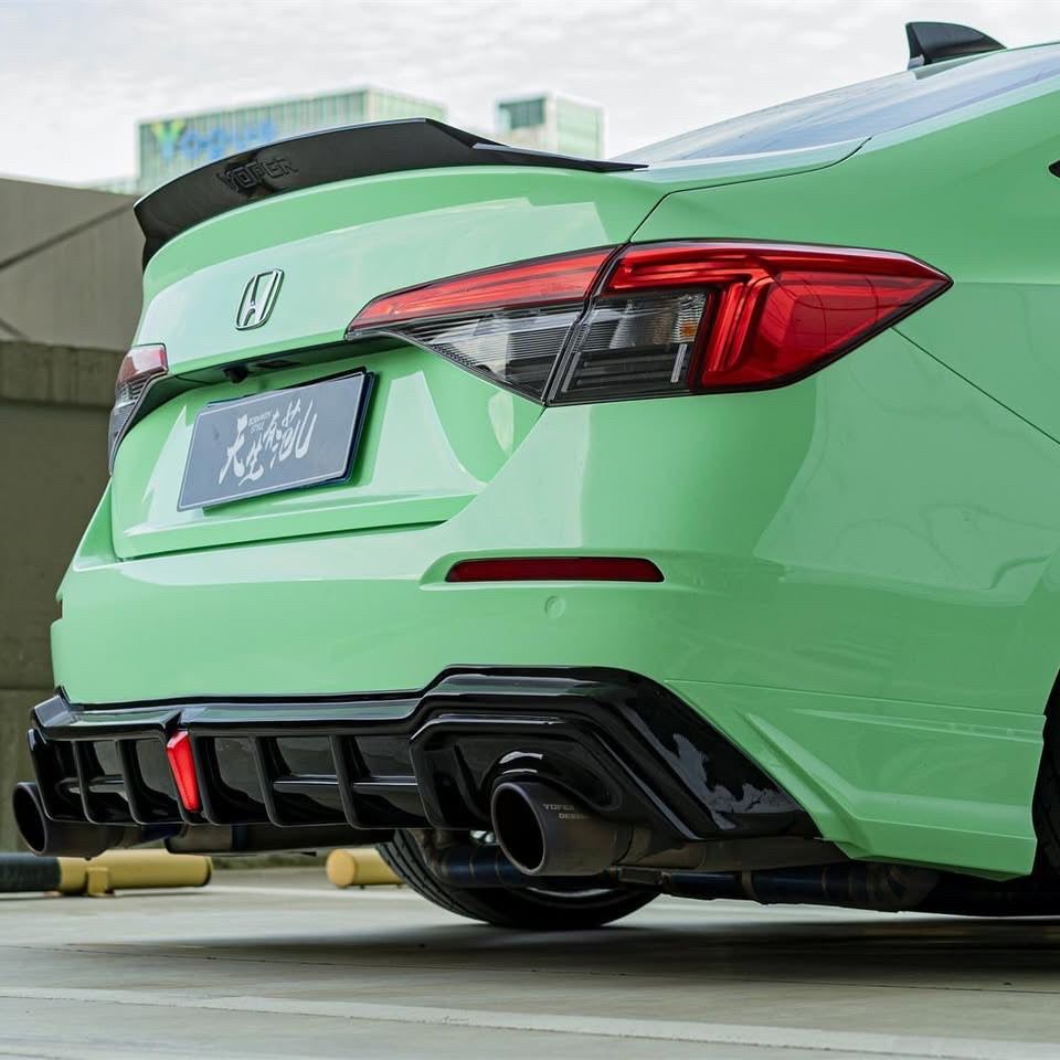 2022-2025 Honda Civic Sedan Yofer Rear Dual Exit Diffuser + Rear Painted Spats