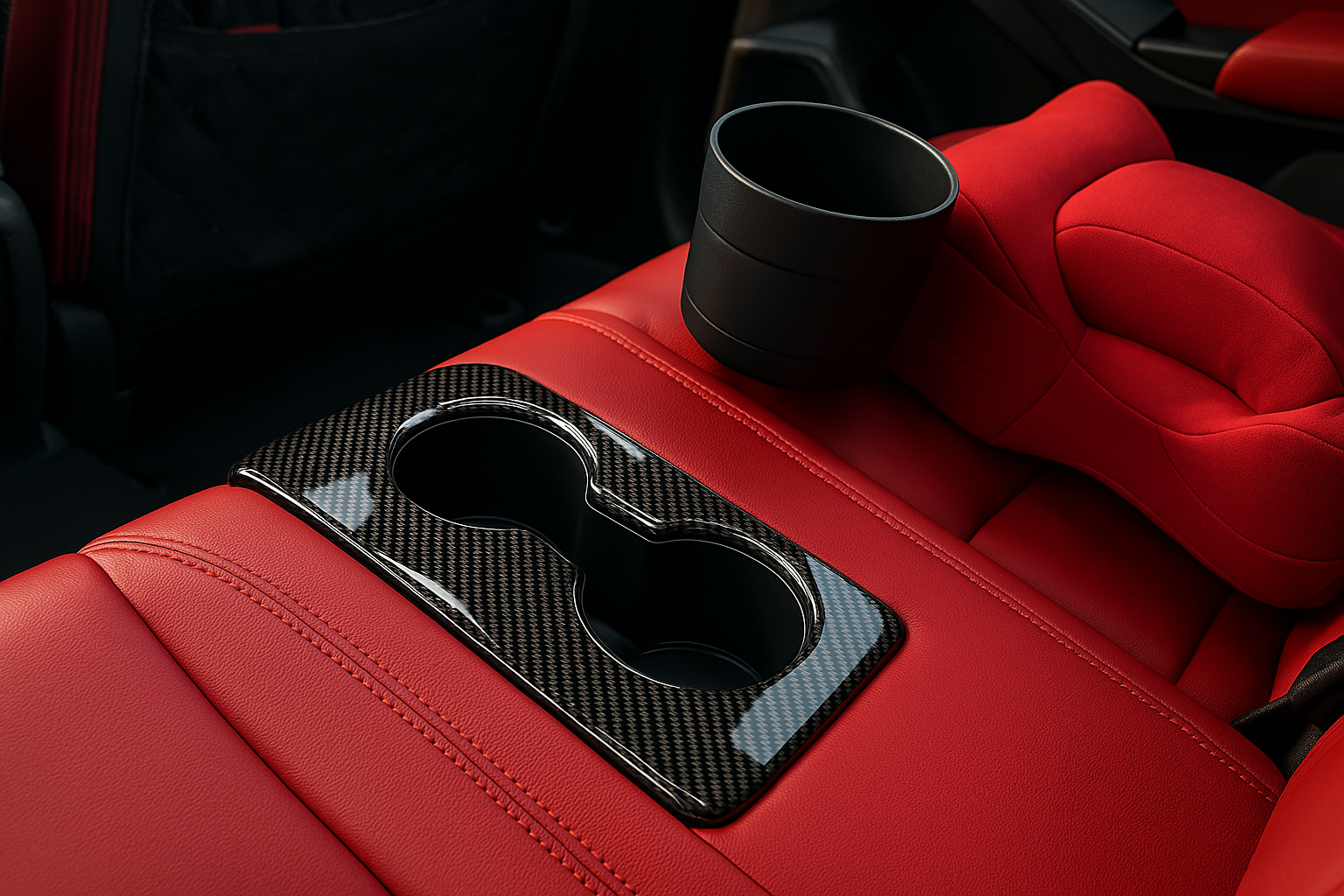 2023+ Acura Integra Carbon Fiber Rear Cupholder Cover
