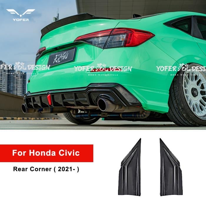 2022-2025 Honda Civic Sedan Yofer Rear Diffuser + Rear Painted Spats