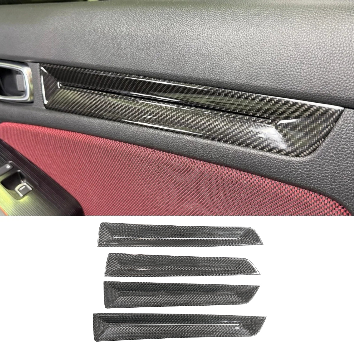 2022+ Civic Dry Carbon Fiber Door Trim