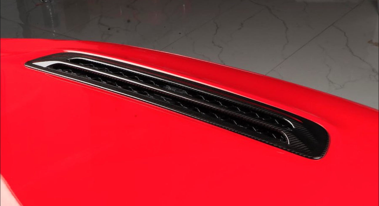 2022+ FL5 Type R OEM style Carbon Fiber Hood Vent Trim