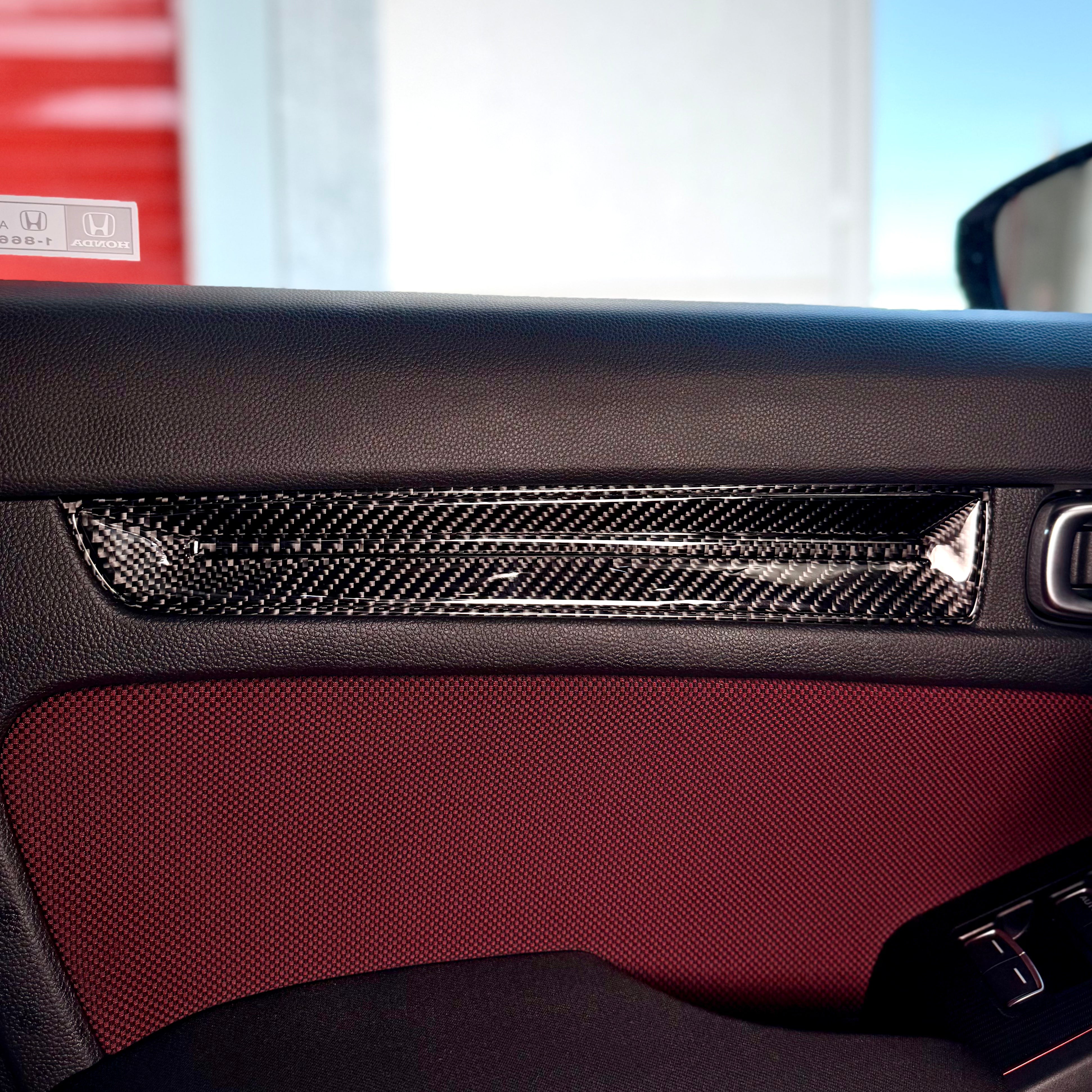 2022+ Civic Soft Carbon Fiber Interior Door Trim