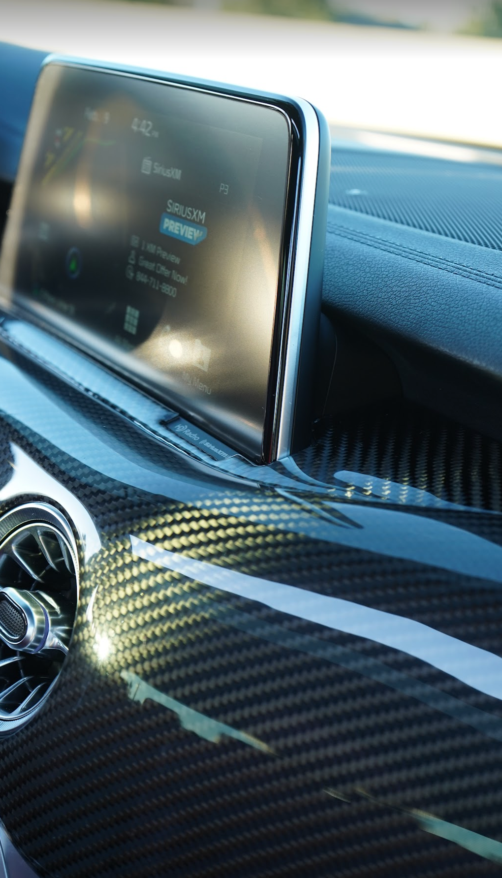 2017+ Kia Stinger Carbon Fiber Display Frame Trim