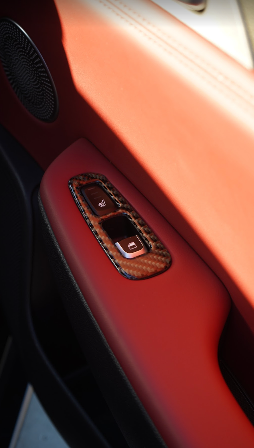 2017+ Kia Stinger Carbon Fiber Window Switch Trim