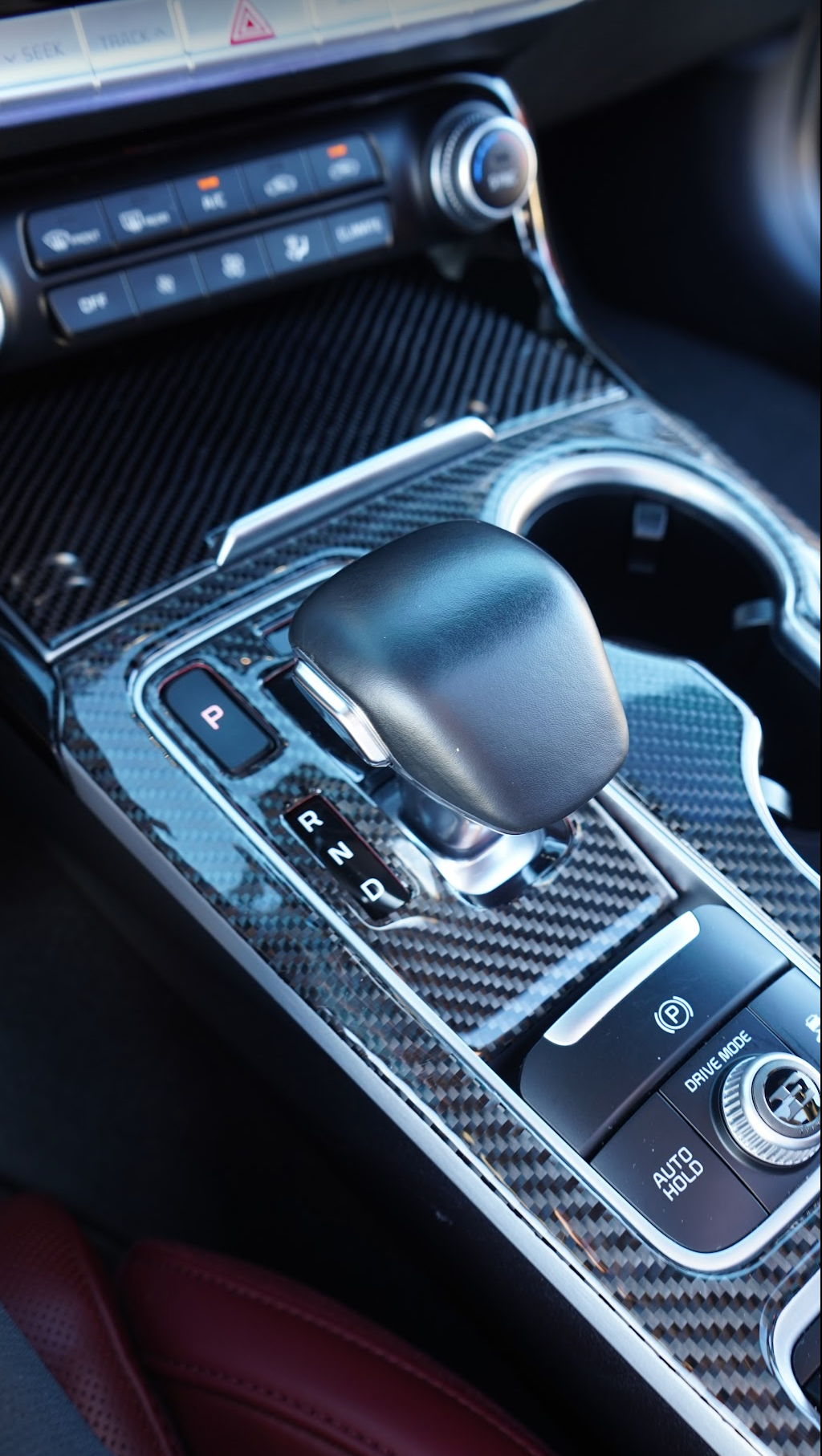 2017+ Kia Stinger Carbon Fiber Gear Shift Trim