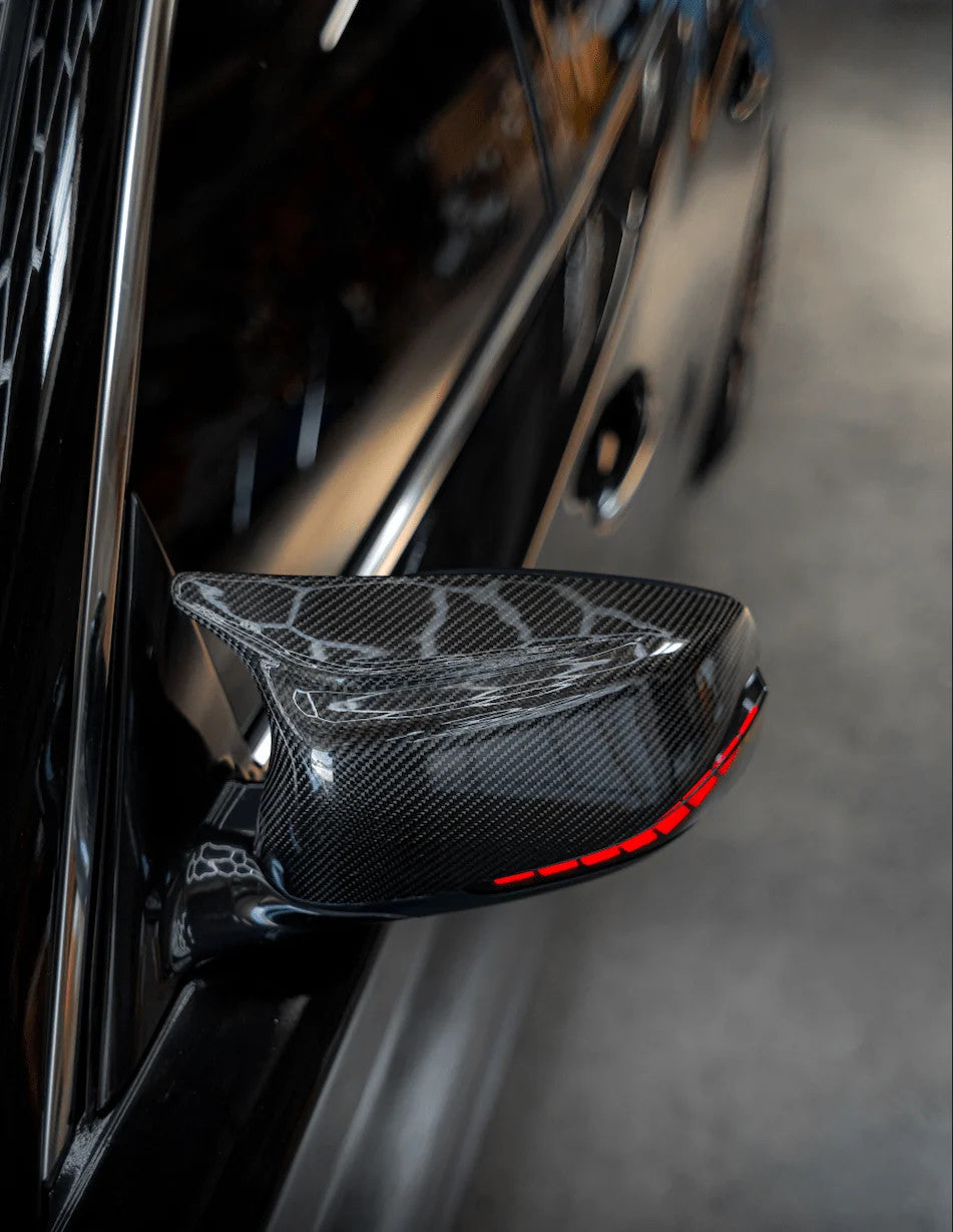 V2 M-Style Carbon Fiber Mirror Cap Replacements | Infiniti Q50 Q60