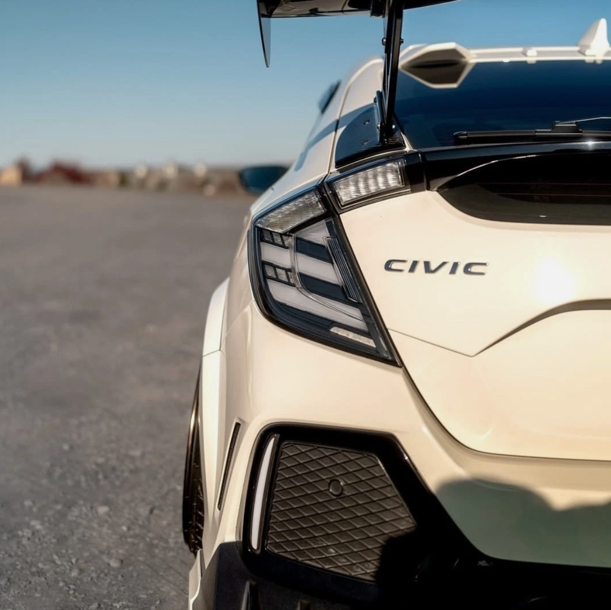 2016-2021 Civic X Mugen Style Hatchback Type R Clear White Tail Lights