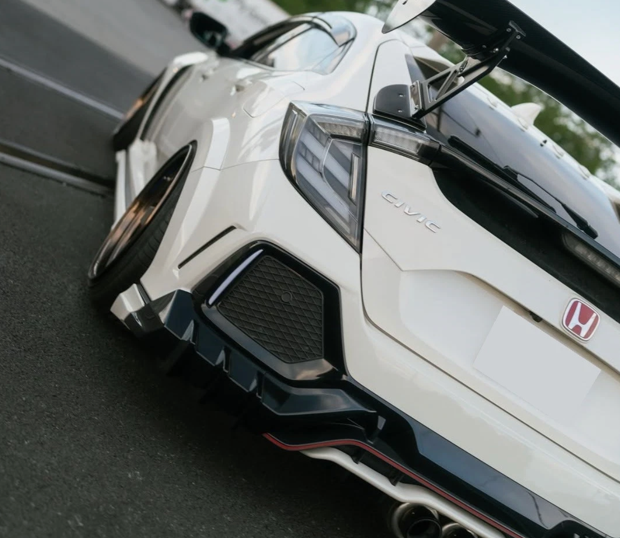 2016-2021 Civic X Mugen Style Hatchback Type R Clear White Tail Lights