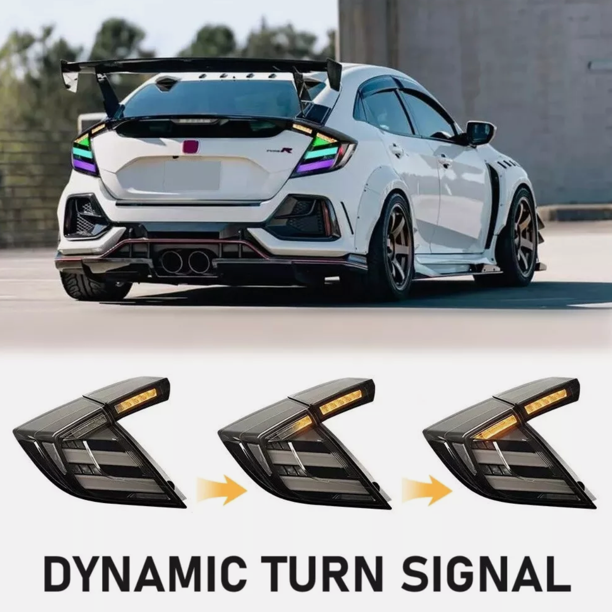 2016-2021 Civic X Hatchback RGB Tail Lights