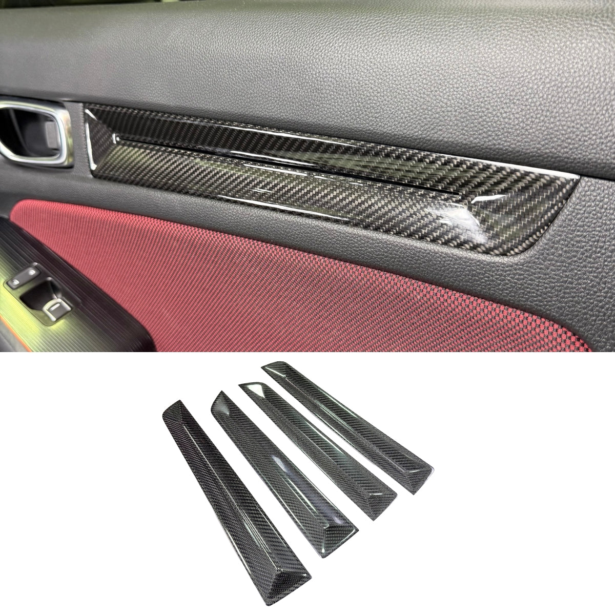 2022+ Civic Carbon Fiber Door Trim