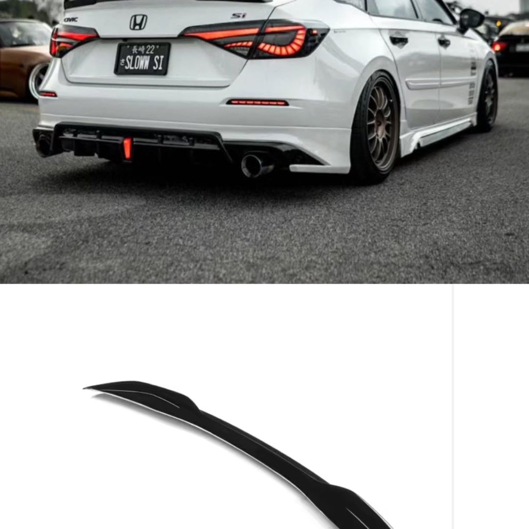 Use For Honda Civic 11 Gen 2022 2023 Year Spoiler Gloss Black Carbon Use For Honda Civic 11 Gen 2022 2023 Year Spoiler Gloss Black Carbon