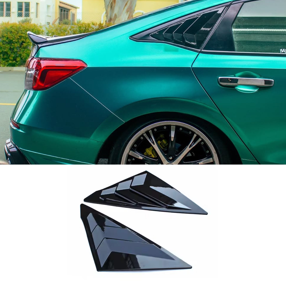 2022+ Civic Gloss Black Window Louvers