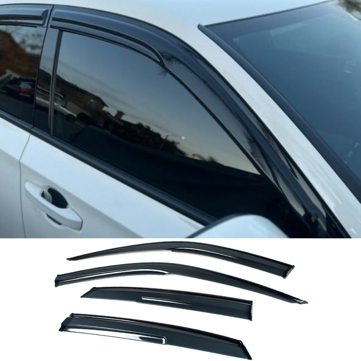 2022+ Civic Sedan/Hatchback Gloss Black Mugen Style Visors