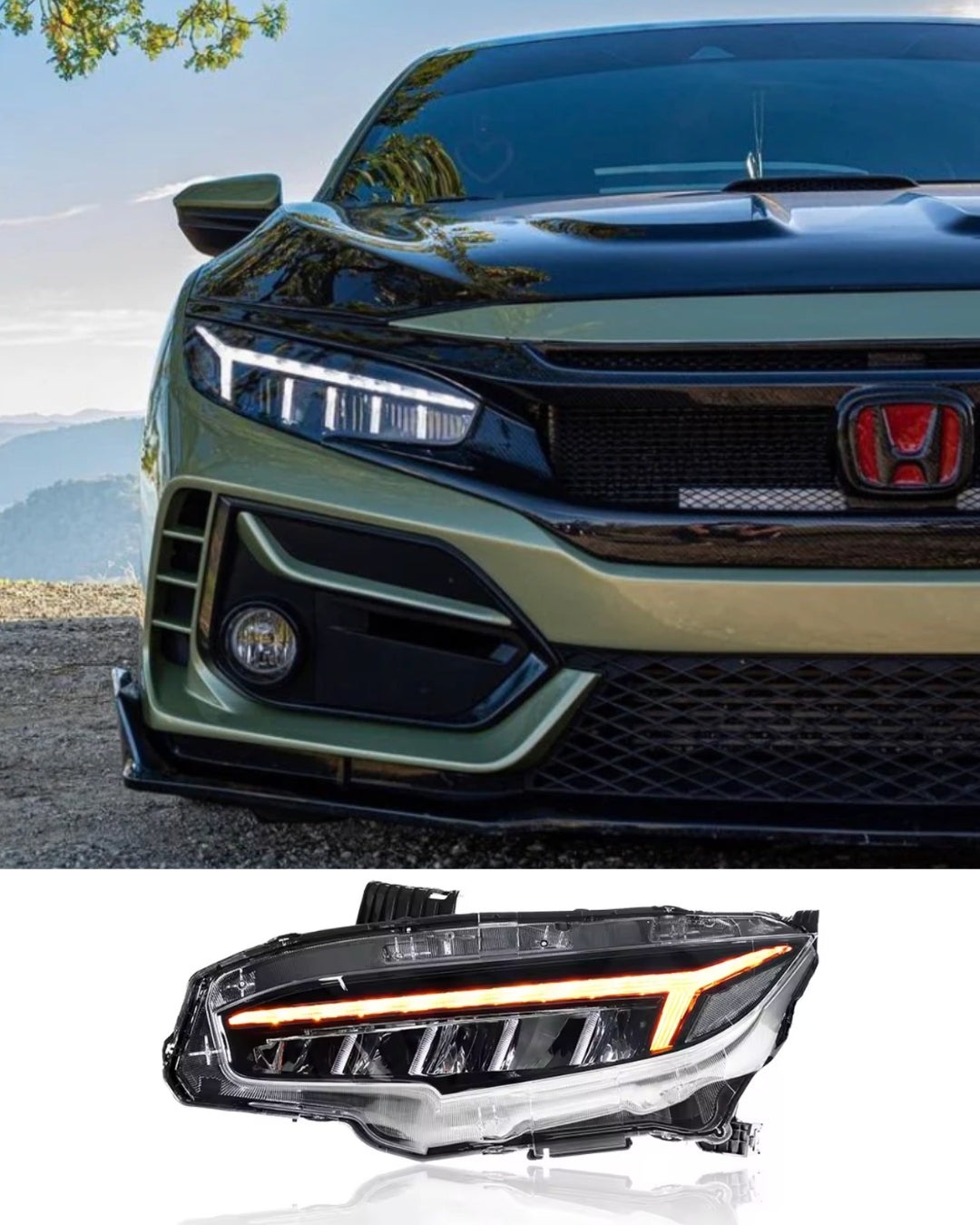 Full Sequential Dragon Headlights 2016-2021 Honda Civic