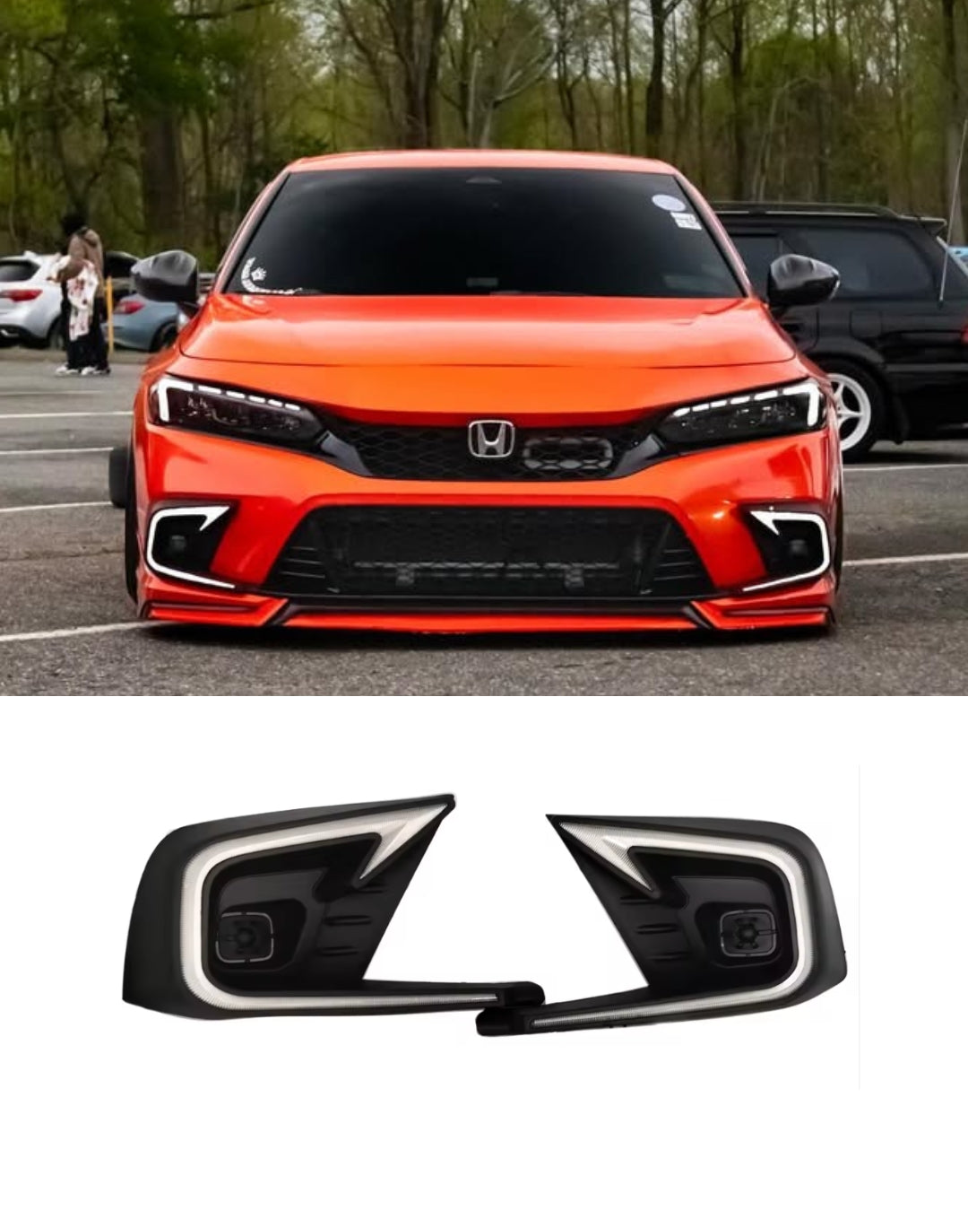 2022-2024 11th Gen Civic White DRL V2 Fog Lights
