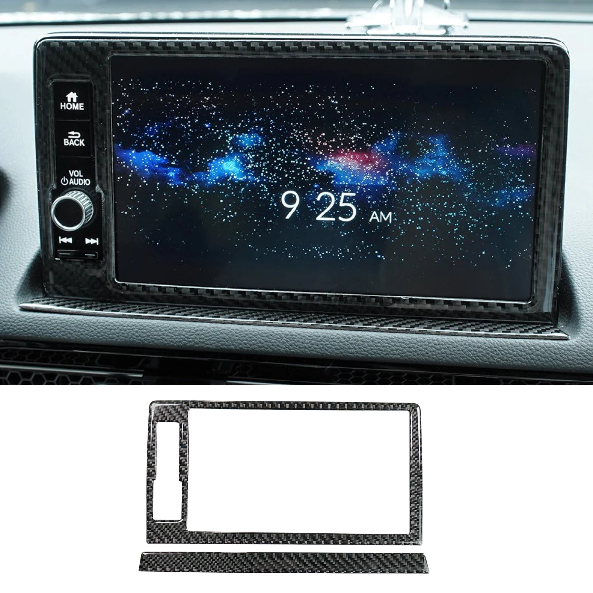 2022+ Civic Carbon Fiber Infotainment Display Overlay