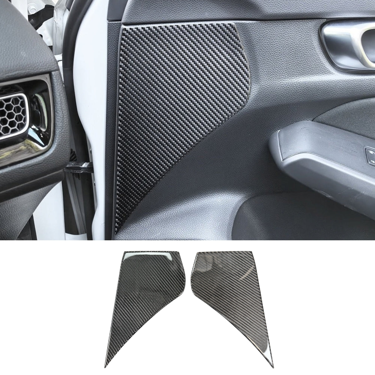 2022+ Civic Carbon Fiber Interior Door Panel Trim