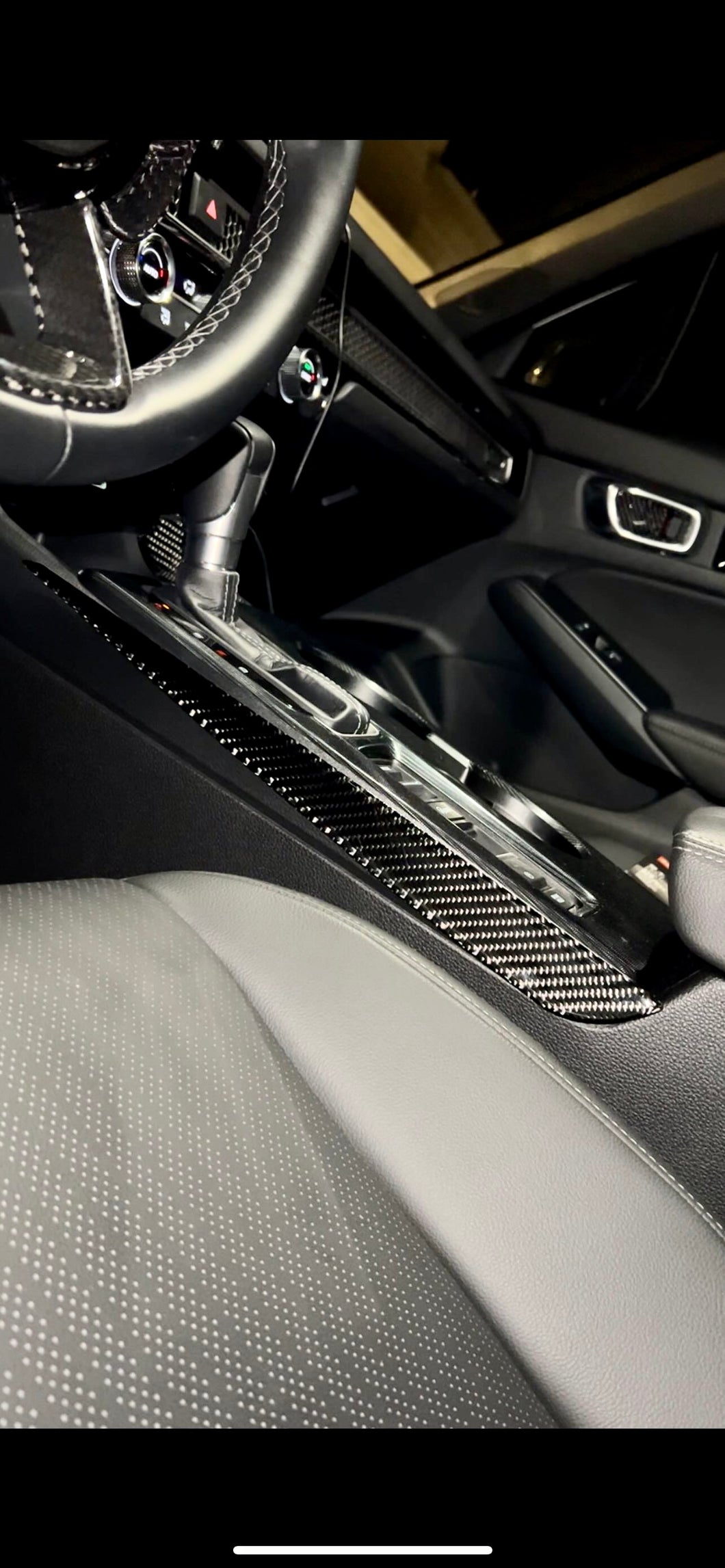2022+ Civic Carbon Fiber Center Console Side Accent Pieces