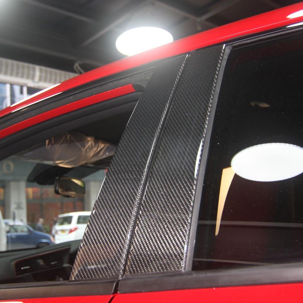 Synth Carbon Carbon Fiber Pillars For Civic X 2016+ Sedan/Hatchback/Coupe