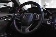 Load image into Gallery viewer, Synth Carbon Carbon Fiber Badge Inserts for 2016 + Civic X/Accord X
