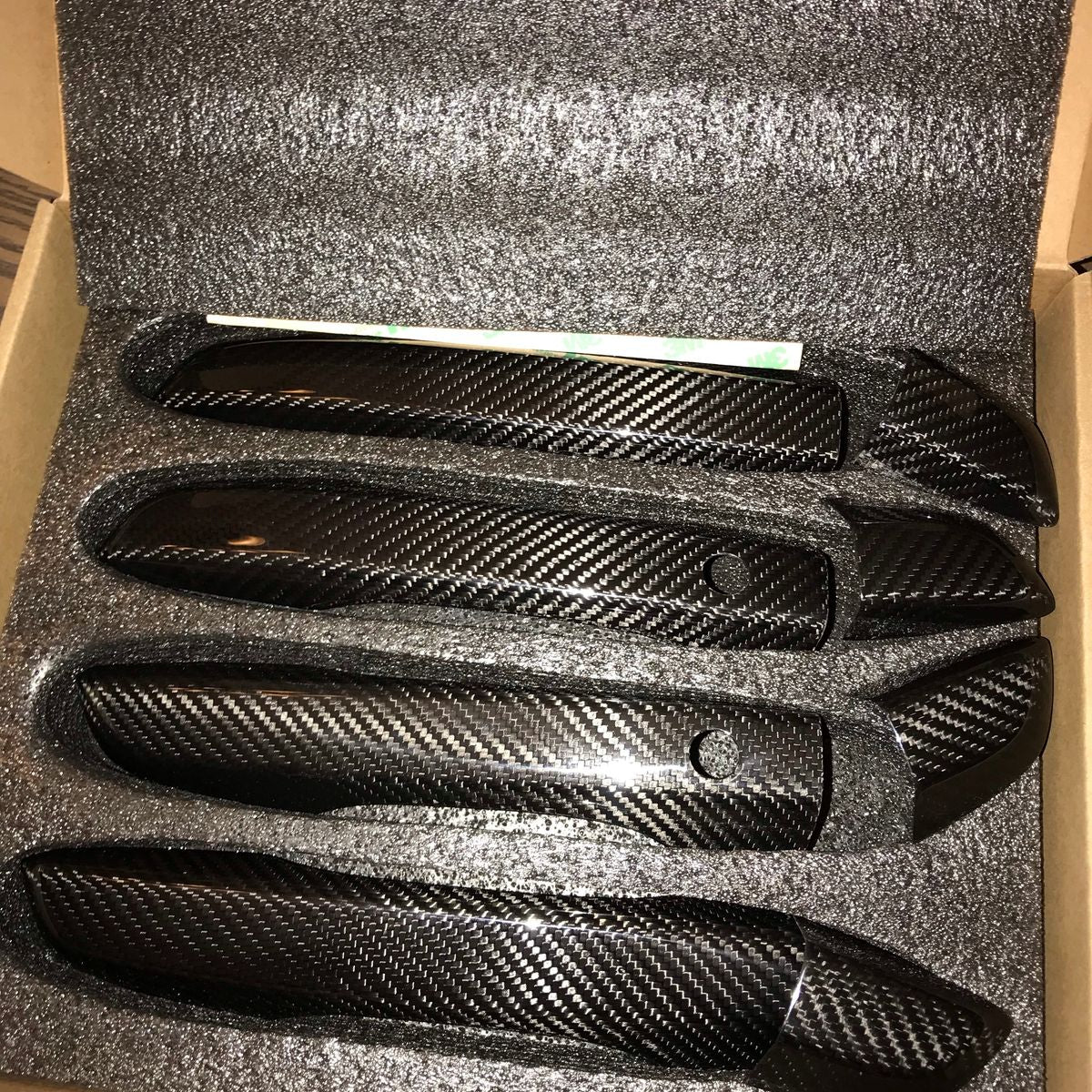 Synth Carbon Carbon Fiber Ceramic Coated Door Handle Add Ons (4 Doors) for 2016 + Civic X Sedan/Hatchback/Type R