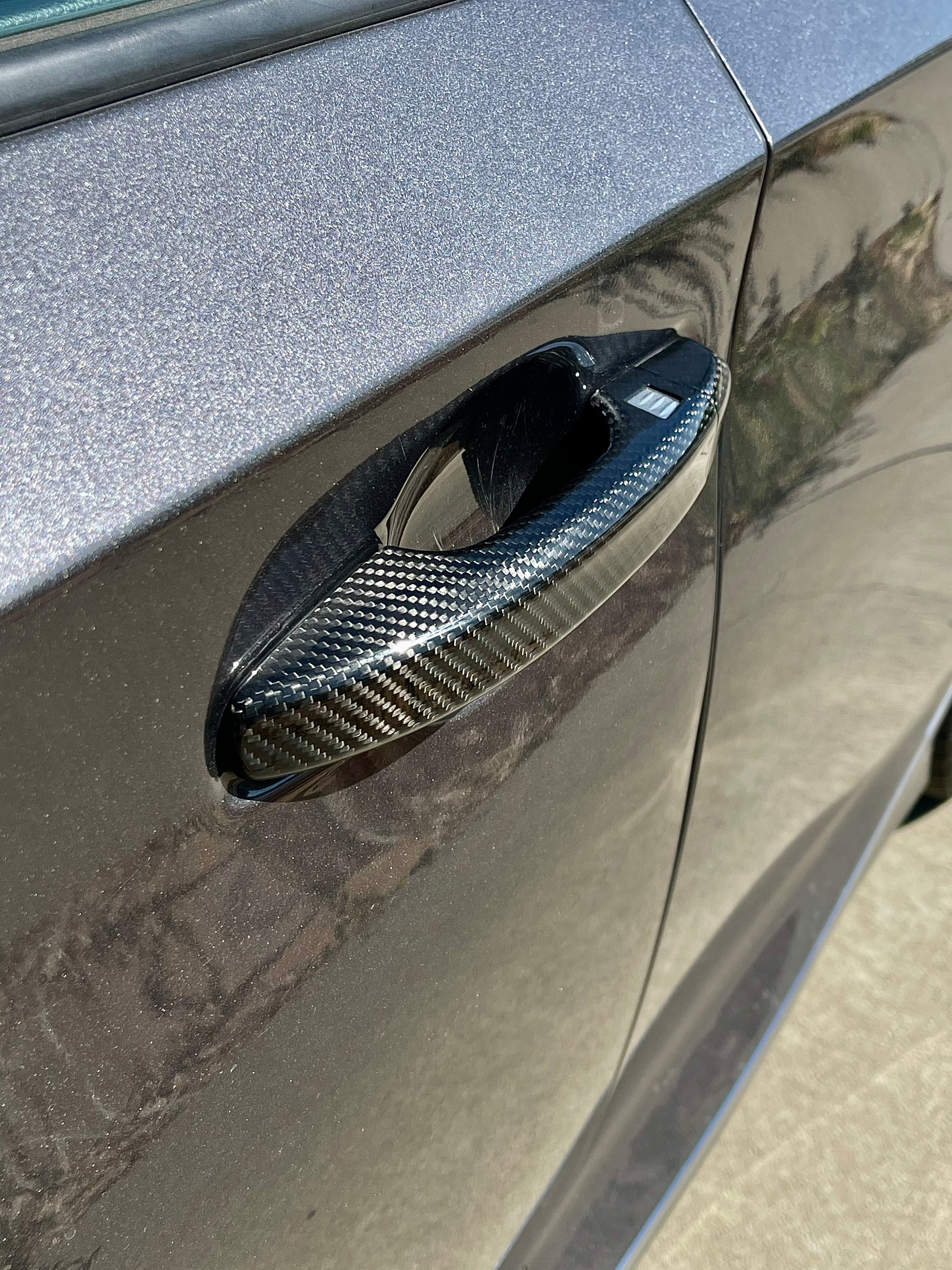 Synth Carbon Ceramic Coated Carbon Fiber Door Handle Covers for 2018+ Honda Accord