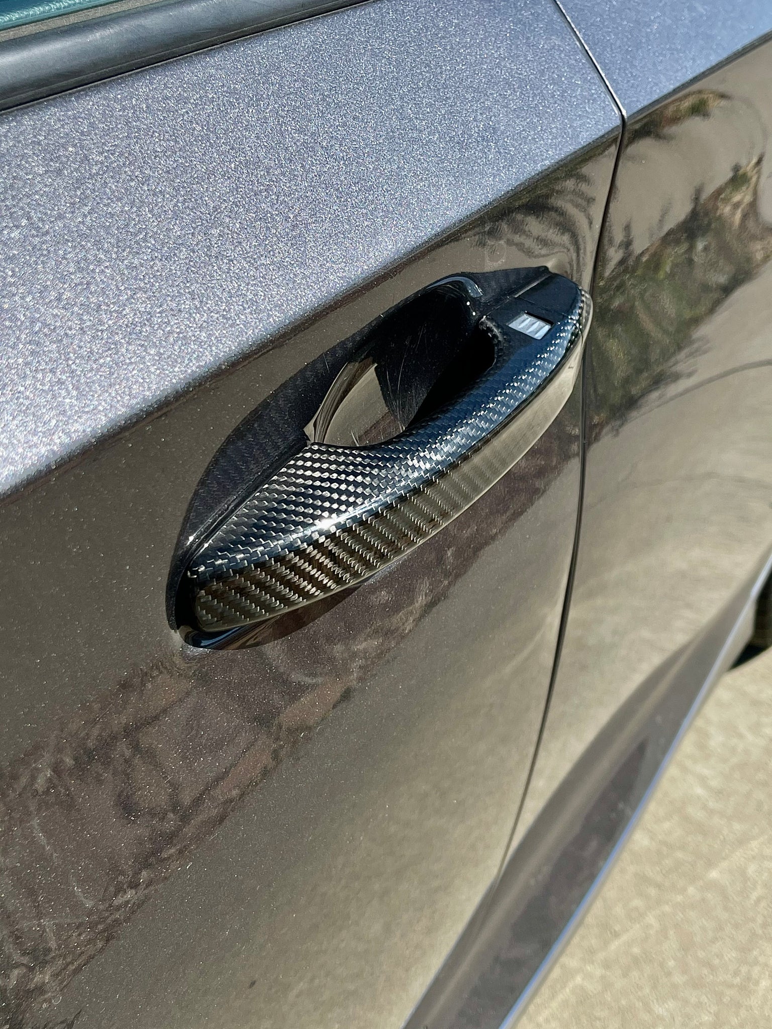 Synth Carbon Ceramic Coated Carbon Fiber Door Handle Covers for