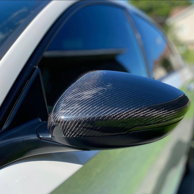 Synth Carbon Carbon Fiber Mirror Cap Replacements (Ceramic Coated) for Accord X