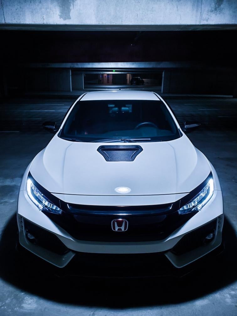 Synth Carbon Carbon Fiber Hood Scoop For FK8 Type R 2017+