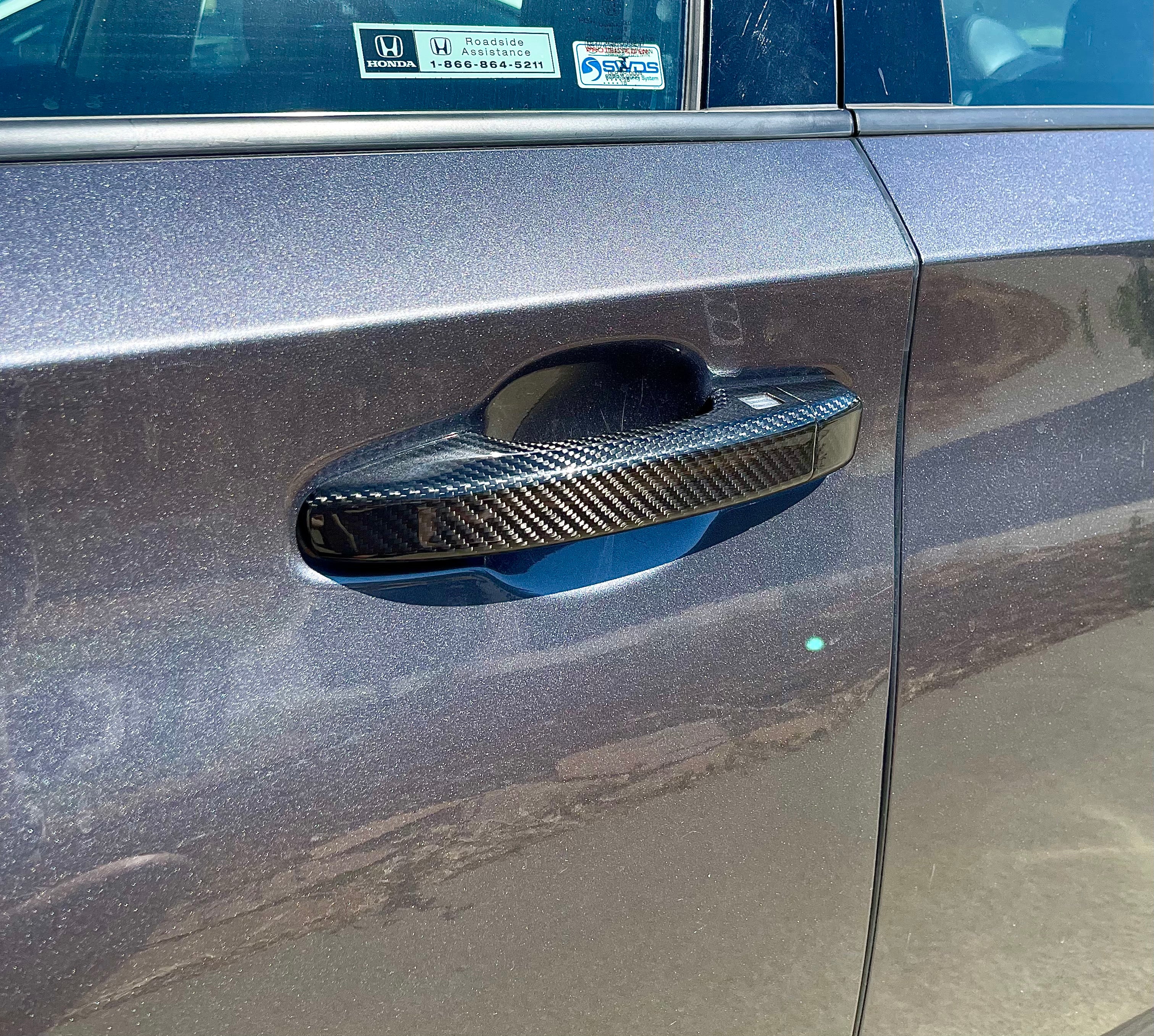 Synth Carbon Ceramic Coated Carbon Fiber Door Handle Covers for 2018+ Honda Accord