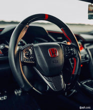 Load image into Gallery viewer, Synth Carbon Carbon Fiber Steering Wheel Add Ons for 2016 + Civic X
