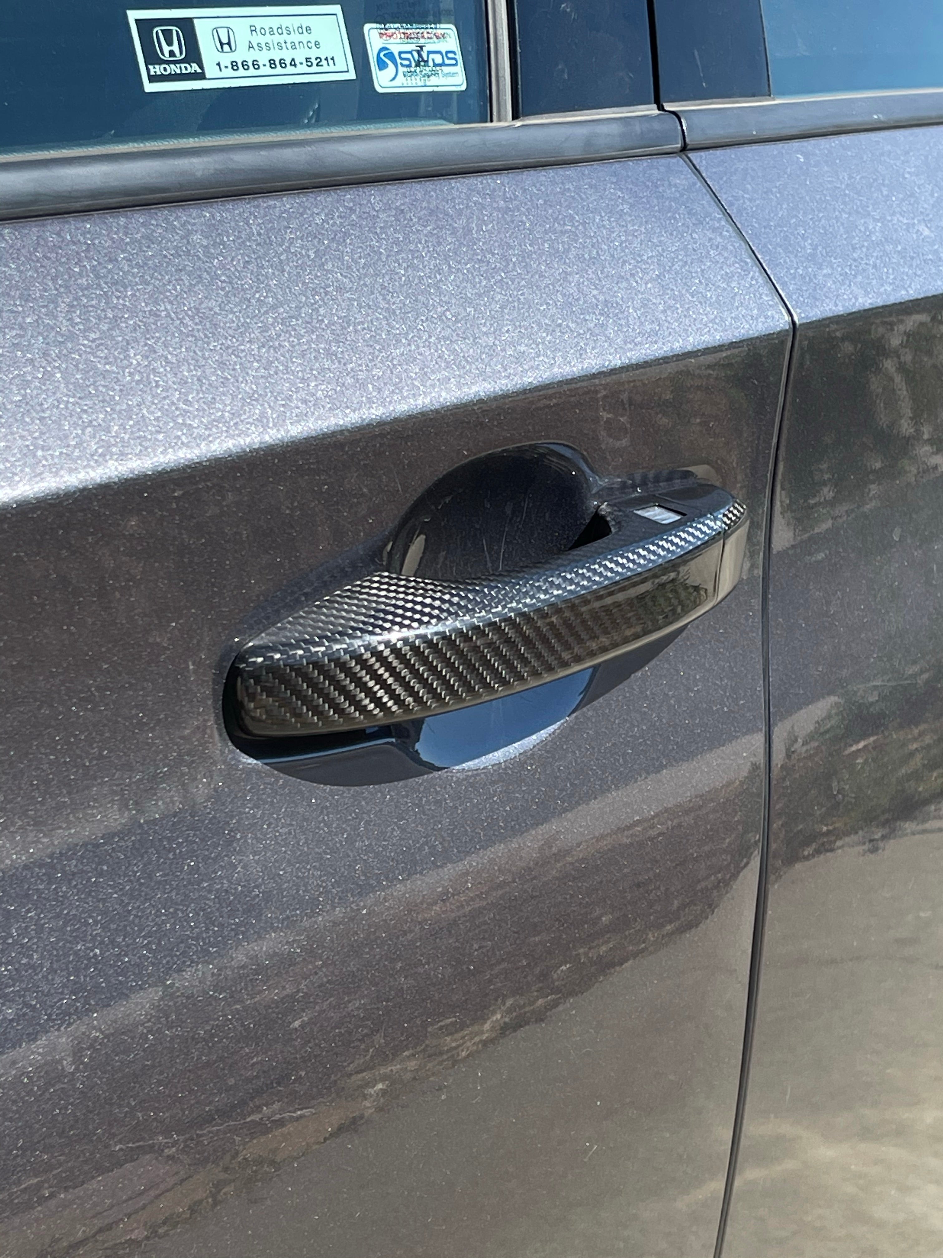 Synth Carbon Ceramic Coated Carbon Fiber Door Handle Covers for 2018+ Honda Accord