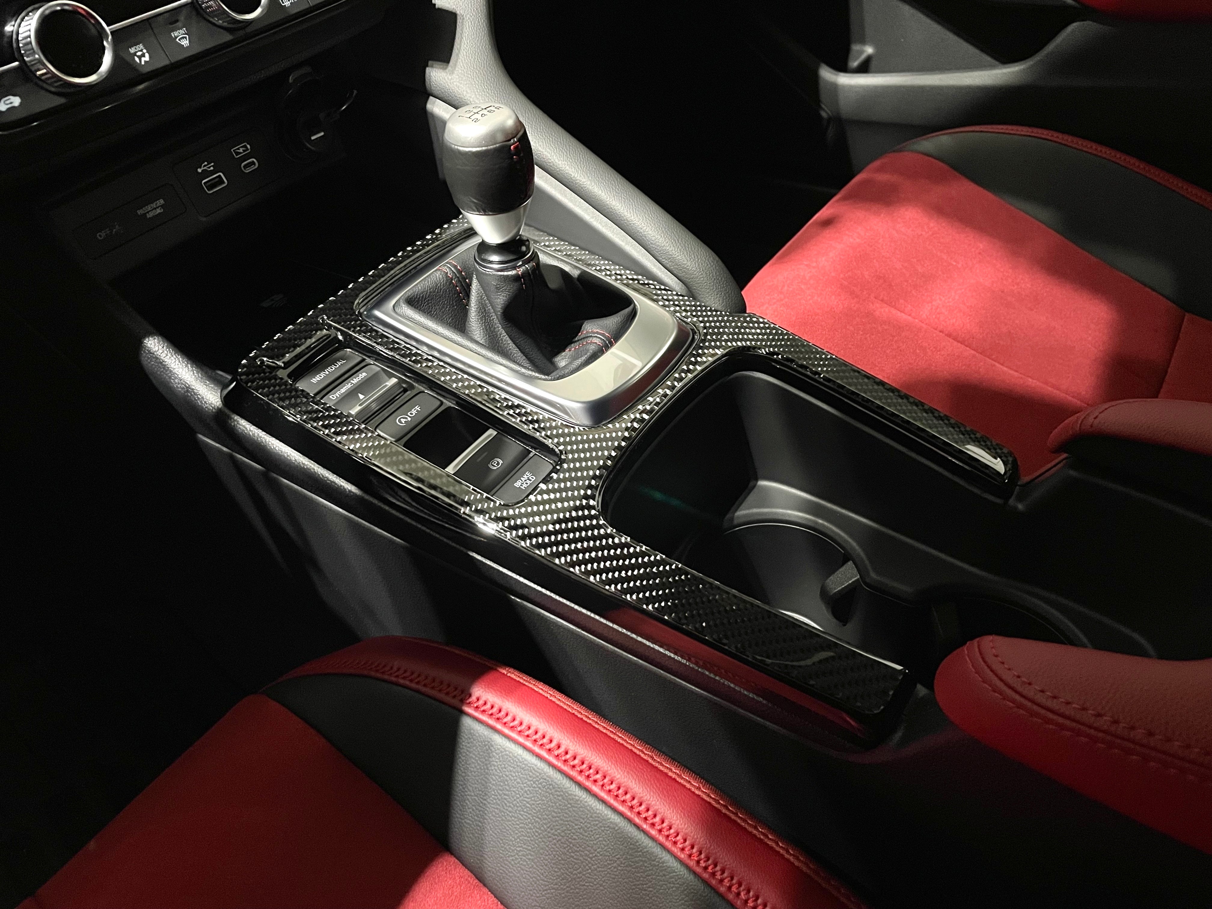 2023+ Acura Integra Carbon Fiber Center Console Shifter Overlay