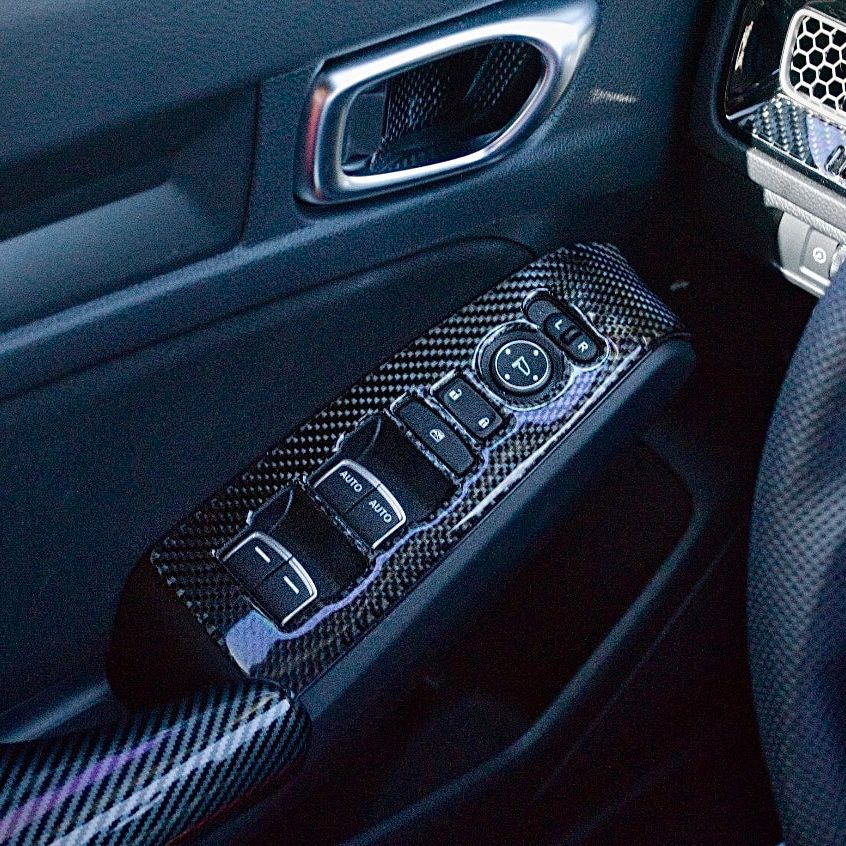 2022+ Honda Civic/integra Carbon Fiber Window Switch Trim