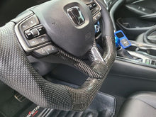 Load image into Gallery viewer, Synth Carbon Carbon Fiber Steering Wheel Trim Replacement for 2018+ Accord
